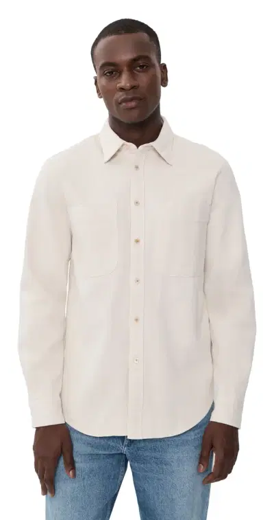 PS Paul Smith Long Sleeve Casual Fit 2 Pocket Shirt Natural | Thumbnail 1 PS Paul Smith Long Sleeve Casual Fit 2 Pocket Shirt Natural | Thumbnail 1