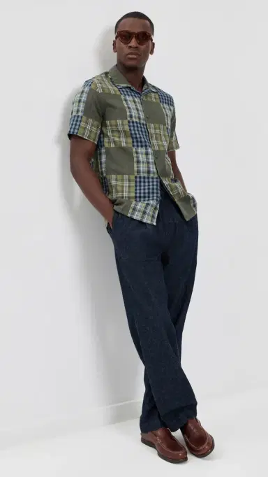 PS Paul Smith Short Sleeve Patchwork Shirt Dark Green L | Thumbnail 5 PS Paul Smith Short Sleeve Patchwork Shirt Dark Green L | Thumbnail 5