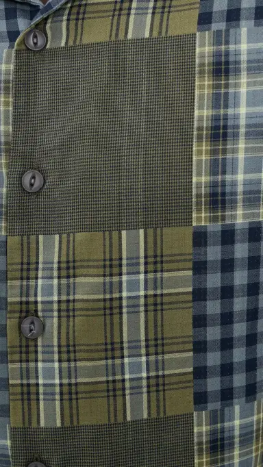 PS Paul Smith Short Sleeve Patchwork Shirt Dark Green L | Thumbnail 6 PS Paul Smith Short Sleeve Patchwork Shirt Dark Green L | Thumbnail 6