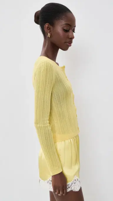 CAMI NYC Lightweight aura Cardigan Custard | Thumbnail 4 CAMI NYC Lightweight aura Cardigan Custard | Thumbnail 4