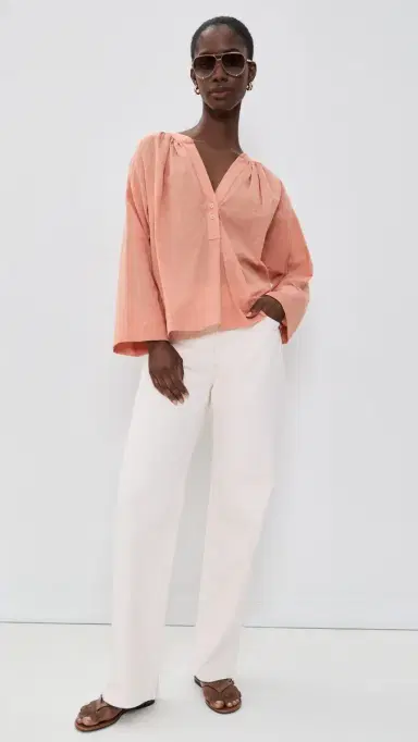 Jamie Haller The Pascale Blouse Dusty Peach M | Thumbnail 2 Jamie Haller The Pascale Blouse Dusty Peach M | Thumbnail 2