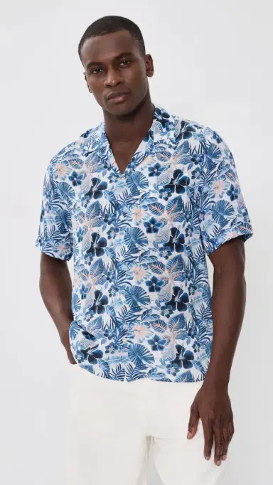 Vilebrequin Charli Camp Shirt Blanc | Thumbnail 2 Vilebrequin Charli Camp Shirt Blanc | Thumbnail 2