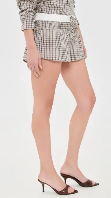 LIONESS Nirvana Shorts Vintage Beige Plaid | Thumbnail 4 LIONESS Nirvana Shorts Vintage Beige Plaid | Thumbnail 4