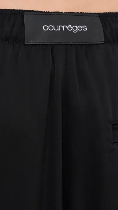 Courrèges Satin Wide Train Pants Black | Thumbnail 6 Courrèges Satin Wide Train Pants Black | Thumbnail 6