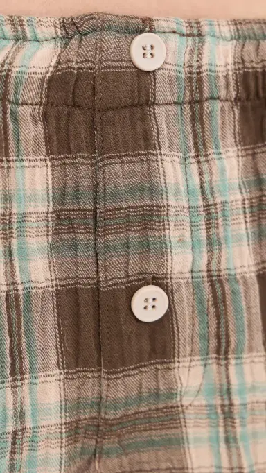 LIONESS Odette Bloomers Chocolate Plaid | Thumbnail 6 LIONESS Odette Bloomers Chocolate Plaid | Thumbnail 6