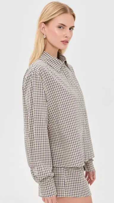 Lioness Nirvana Shirt Vintage Beige Plaid | Thumbnail 4 Lioness Nirvana Shirt Vintage Beige Plaid | Thumbnail 4