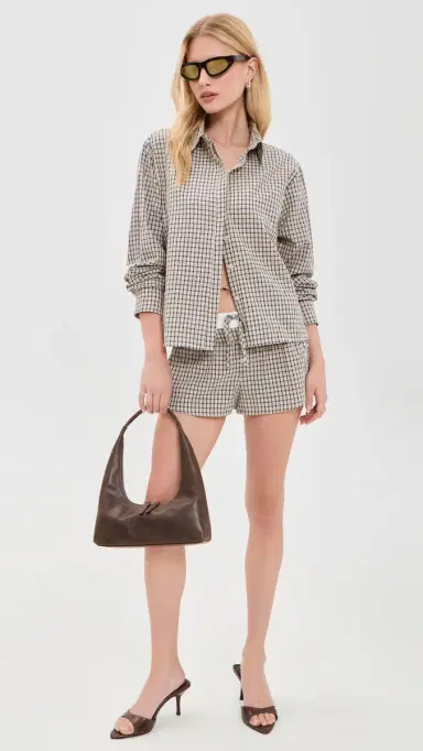 Lioness Nirvana Shirt Vintage Beige Plaid | Thumbnail 5 Lioness Nirvana Shirt Vintage Beige Plaid | Thumbnail 5