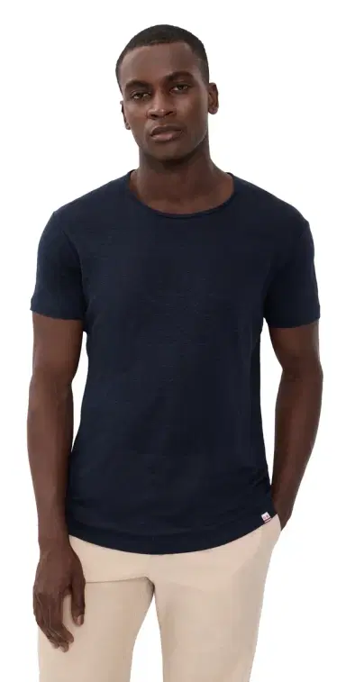 Orlebar Brown Ob-T Linen Tee Night Iris | Thumbnail 1 Orlebar Brown Ob-T Linen Tee Night Iris | Thumbnail 1