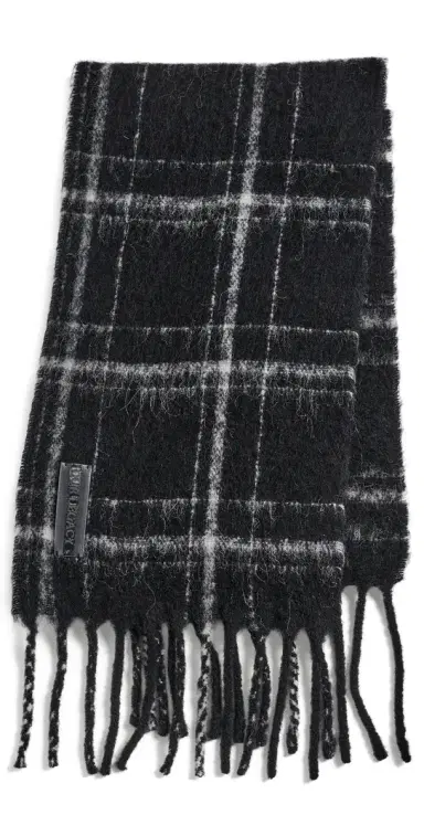 Our Legacy Estate Alpaca Scarf Black Fuzzy Alpaca Check One Size | Thumbnail 1 Our Legacy Estate Alpaca Scarf Black Fuzzy Alpaca Check One Size | Thumbnail 1