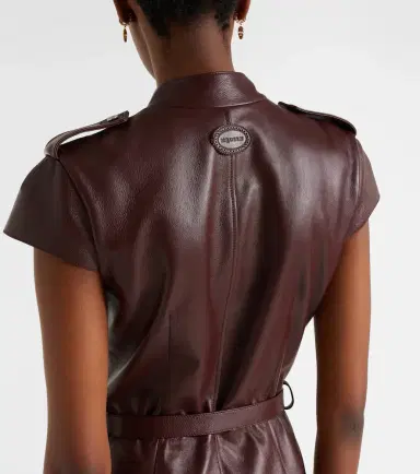 McQueen Belted leather midi dress | Thumbnail 2 McQueen Belted leather midi dress | Thumbnail 2