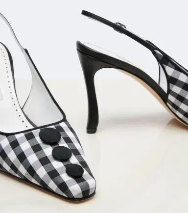 Manolo Blahnik Alexa checked slingback pumps | Thumbnail 3 Manolo Blahnik Alexa checked slingback pumps | Thumbnail 3