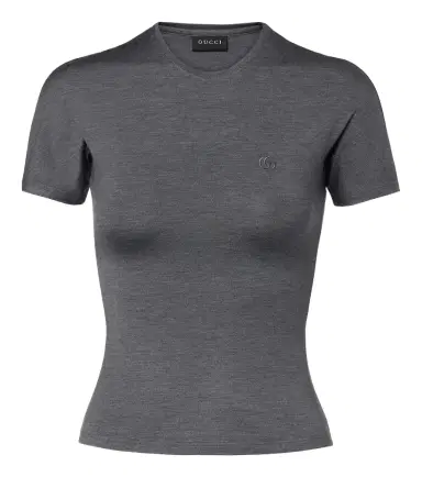 Gucci Double G silk-blend T-shirt | Thumbnail 1 Gucci Double G silk-blend T-shirt | Thumbnail 1