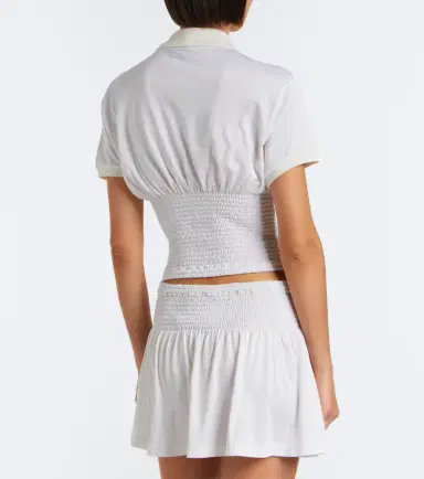 Gucci Double G shirred silk top | Thumbnail 2 Gucci Double G shirred silk top | Thumbnail 2