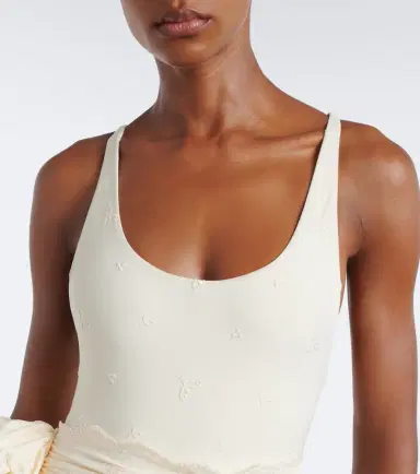 Magda Butrym Embroidered floral-appliqué draped swimsuit | Thumbnail 6 Magda Butrym Embroidered floral-appliqué draped swimsuit | Thumbnail 6