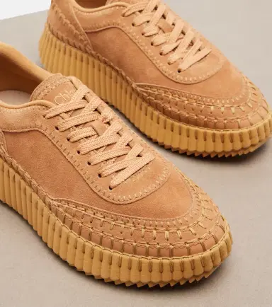 Chloe Chloé Nama suede platform sneakers | Thumbnail 3 Chloe Chloé Nama suede platform sneakers | Thumbnail 3
