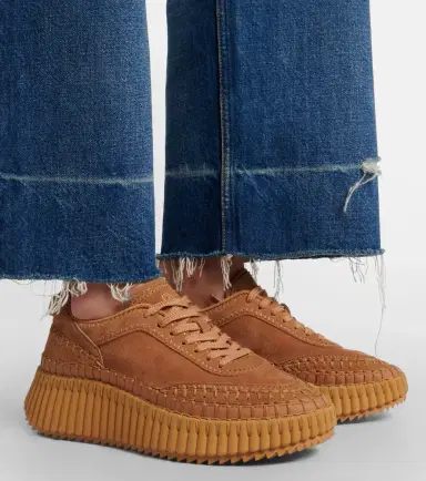 Chloe Chloé Nama suede platform sneakers | Thumbnail 5 Chloe Chloé Nama suede platform sneakers | Thumbnail 5