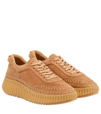 Chloe Chloé Nama suede platform sneakers | Thumbnail 1 Chloe Chloé Nama suede platform sneakers | Thumbnail 1
