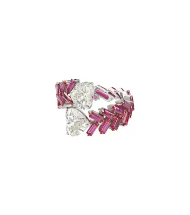 Kamyen 18kt white gold ring with rubies and diamonds | Thumbnail 1 Kamyen 18kt white gold ring with rubies and diamonds | Thumbnail 1