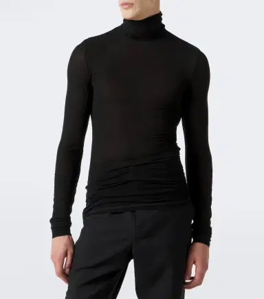 Saint Laurent Jersey turtleneck top | Thumbnail 2 Saint Laurent Jersey turtleneck top | Thumbnail 2