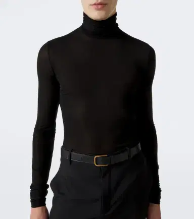 Saint Laurent Jersey turtleneck top | Thumbnail 3 Saint Laurent Jersey turtleneck top | Thumbnail 3