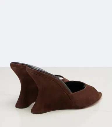 Aquazzura Bisous Wedge suede mules | Thumbnail 2 Aquazzura Bisous Wedge suede mules | Thumbnail 2