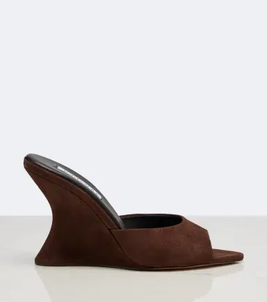 Aquazzura Bisous Wedge suede mules | Thumbnail 3 Aquazzura Bisous Wedge suede mules | Thumbnail 3
