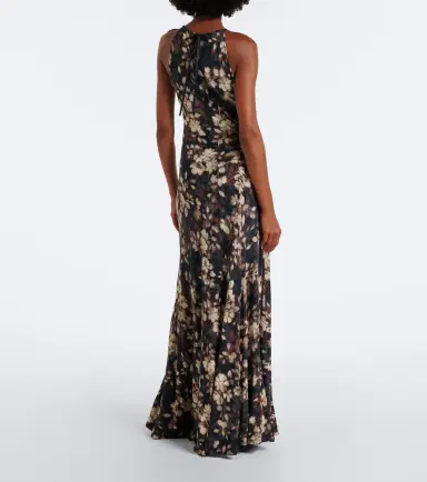 Simkhai Cerin gathered floral halterneck maxi dress | Thumbnail 2 Simkhai Cerin gathered floral halterneck maxi dress | Thumbnail 2