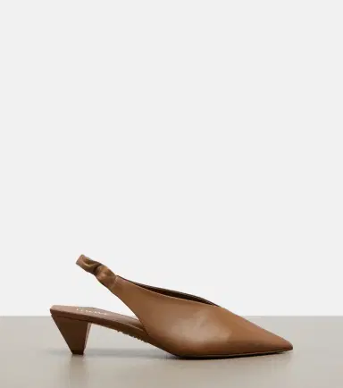 Loewe Origami leather slingback pumps | Thumbnail 3 Loewe Origami leather slingback pumps | Thumbnail 3