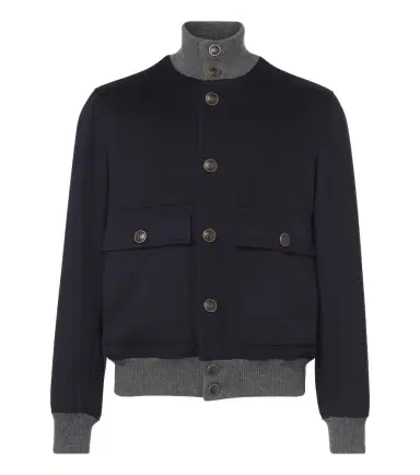 Brunello Cucinelli Virgin wool blouson jacket | Thumbnail 1 Brunello Cucinelli Virgin wool blouson jacket | Thumbnail 1