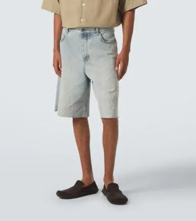 Loewe Anagram faded denim Bermuda shorts | Thumbnail 2 Loewe Anagram faded denim Bermuda shorts | Thumbnail 2