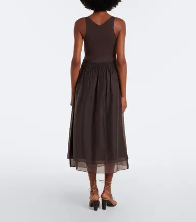 Vince Shirred rIbbed-knit midi dress | Thumbnail 4 Vince Shirred rIbbed-knit midi dress | Thumbnail 4