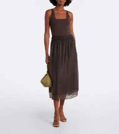 Vince Shirred rIbbed-knit midi dress | Thumbnail 6 Vince Shirred rIbbed-knit midi dress | Thumbnail 6