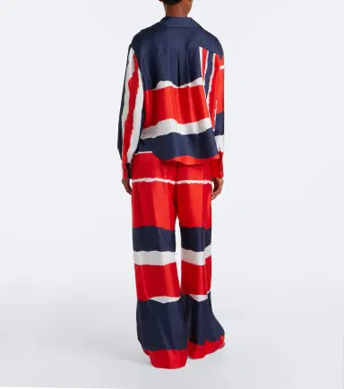 Loewe Printed silk twill wide-leg pants | Thumbnail 2 Loewe Printed silk twill wide-leg pants | Thumbnail 2