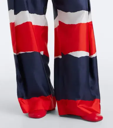 Loewe Printed silk twill wide-leg pants | Thumbnail 3 Loewe Printed silk twill wide-leg pants | Thumbnail 3