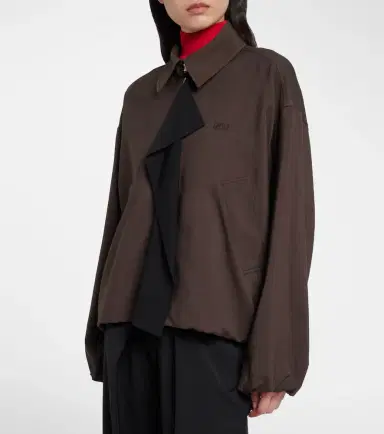 Loewe Double L paneled blouson jacket | Thumbnail 4 Loewe Double L paneled blouson jacket | Thumbnail 4