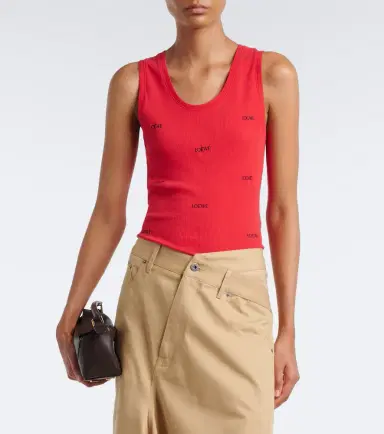 Loewe Logo ribbed-knit cotton-blend tank top | Thumbnail 5 Loewe Logo ribbed-knit cotton-blend tank top | Thumbnail 5