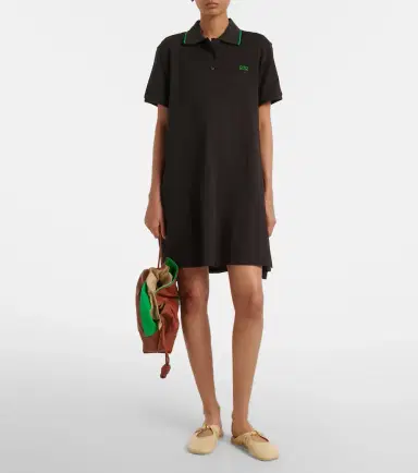 Loewe Double L cotton polo piqué dress | Thumbnail 3 Loewe Double L cotton polo piqué dress | Thumbnail 3