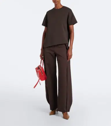 Loewe Anagram asymmetrical cotton-blend T-shirt | Thumbnail 4 Loewe Anagram asymmetrical cotton-blend T-shirt | Thumbnail 4