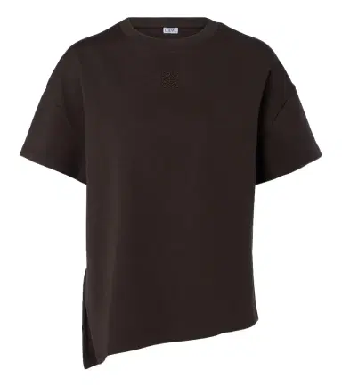 Loewe Anagram asymmetrical cotton-blend T-shirt | Thumbnail 1 Loewe Anagram asymmetrical cotton-blend T-shirt | Thumbnail 1