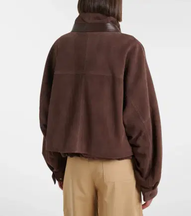 Loewe Leather-trimmed suede jacket | Thumbnail 3 Loewe Leather-trimmed suede jacket | Thumbnail 3