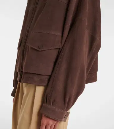Loewe Leather-trimmed suede jacket | Thumbnail 4 Loewe Leather-trimmed suede jacket | Thumbnail 4