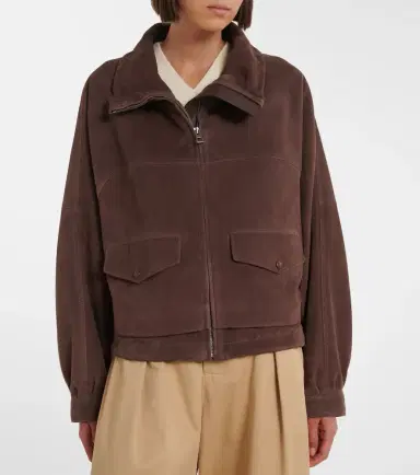 Loewe Leather-trimmed suede jacket | Thumbnail 5 Loewe Leather-trimmed suede jacket | Thumbnail 5