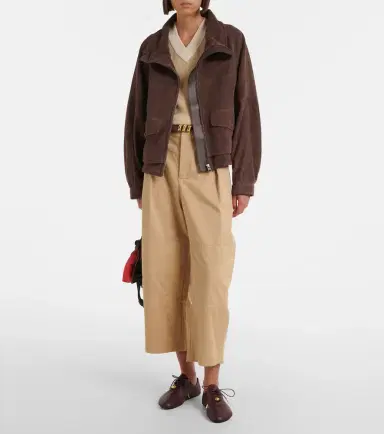 Loewe Leather-trimmed suede jacket | Thumbnail 6 Loewe Leather-trimmed suede jacket | Thumbnail 6