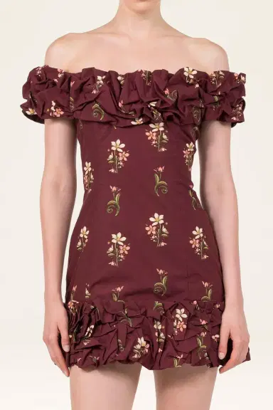 Agua by Agua Bendita Jardin Mini Dress - Noche | Thumbnail 2 Agua by Agua Bendita Jardin Mini Dress - Noche | Thumbnail 2