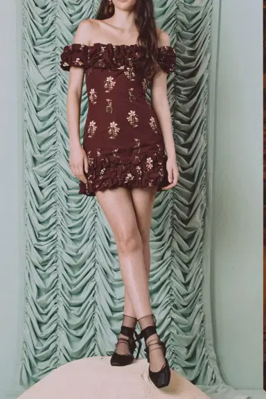 Agua by Agua Bendita Jardin Mini Dress - Noche | Thumbnail 5 Agua by Agua Bendita Jardin Mini Dress - Noche | Thumbnail 5