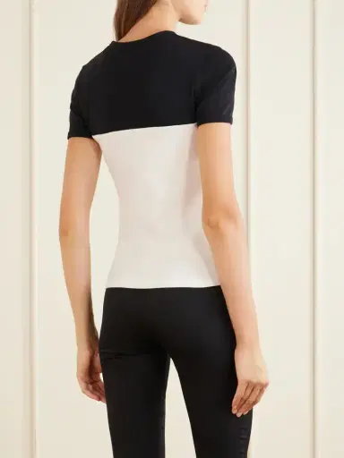 Courrèges Slash Contrast Logo-embroidered Cut-out Cotton T-shirt | Thumbnail 3 Courrèges Slash Contrast Logo-embroidered Cut-out Cotton T-shirt | Thumbnail 3
