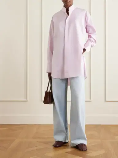 Comme Si Mandarin-collar Striped Cotton-poplin Tunic | Thumbnail 2 Comme Si Mandarin-collar Striped Cotton-poplin Tunic | Thumbnail 2