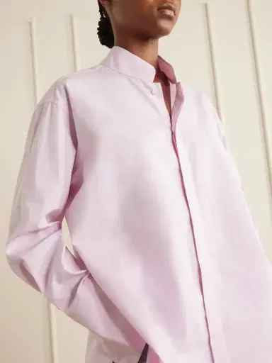 Comme Si Mandarin-collar Striped Cotton-poplin Tunic | Thumbnail 5 Comme Si Mandarin-collar Striped Cotton-poplin Tunic | Thumbnail 5