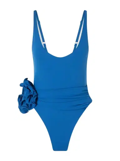 Magda Butrym Embellished Gathered Swimsuit | Thumbnail 1 Magda Butrym Embellished Gathered Swimsuit | Thumbnail 1