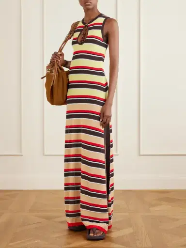 Rabanne Bead-embellished Striped Knitted Maxi Dress | Thumbnail 2 Rabanne Bead-embellished Striped Knitted Maxi Dress | Thumbnail 2